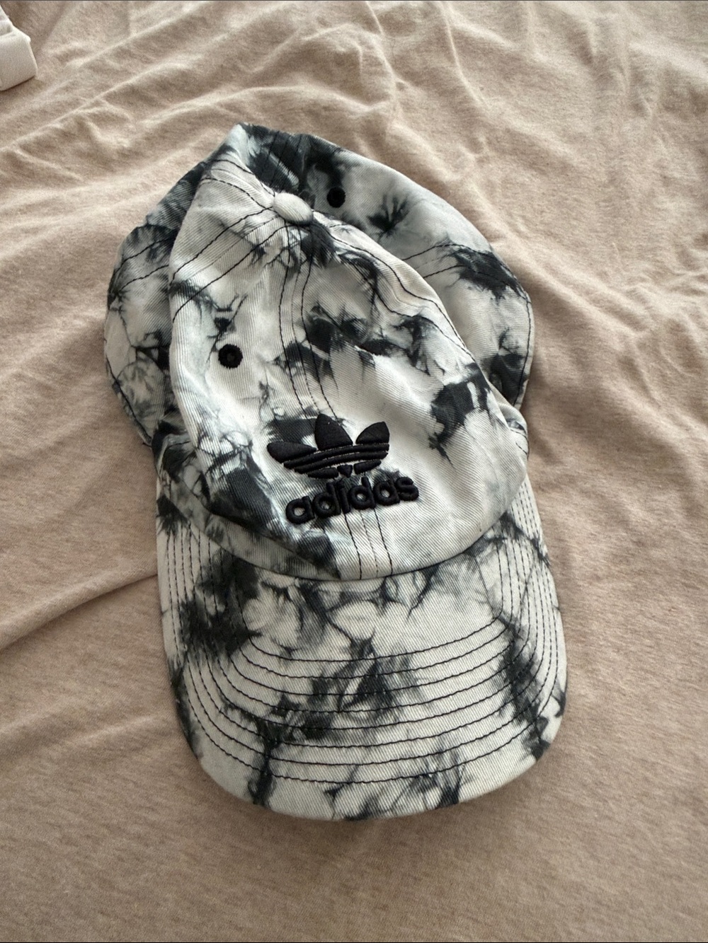adidas Kids Black & White Tie-Dye Baseball Cap